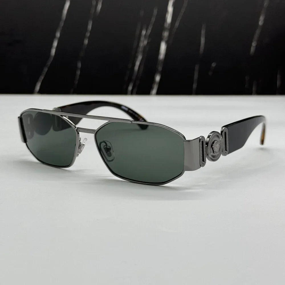NEW VERSACE VE2287 100171 BLACK/GREEN SUNGLASSES VE2287 1001/71, MOD 2287 1001/7